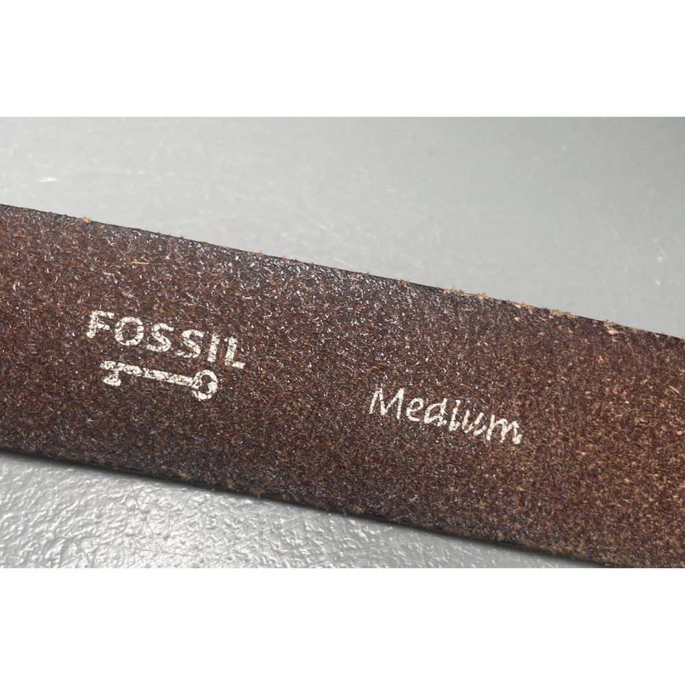 Vintage Fossil Leather Belt Brown Distress Leather Medium - Picture 8 of 15
